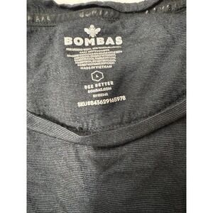 Bombas Men's Dark Blue Merino Wool Blend Crew Neck T-Shirt Long Sleeve L Large